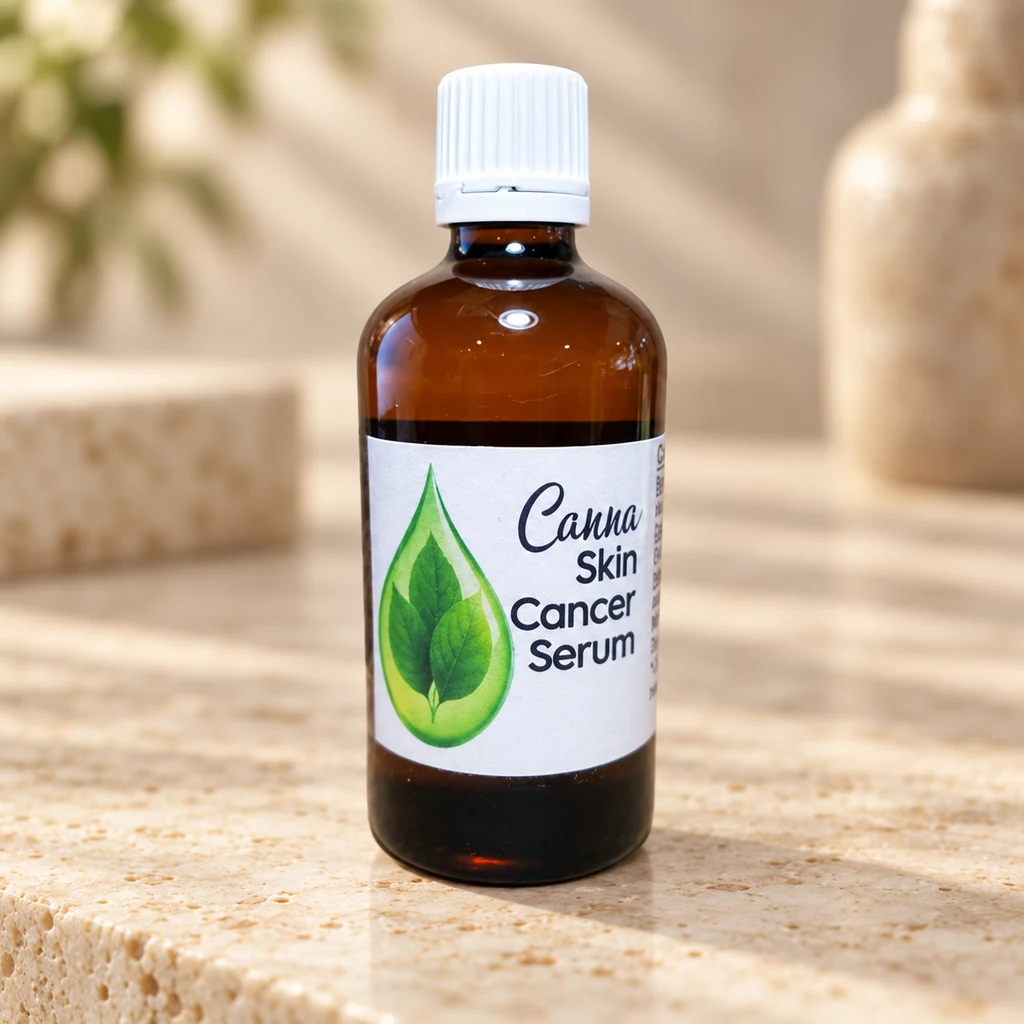 CAN Herbal Skin Serum — Diana's product in a warm stone editorial setting