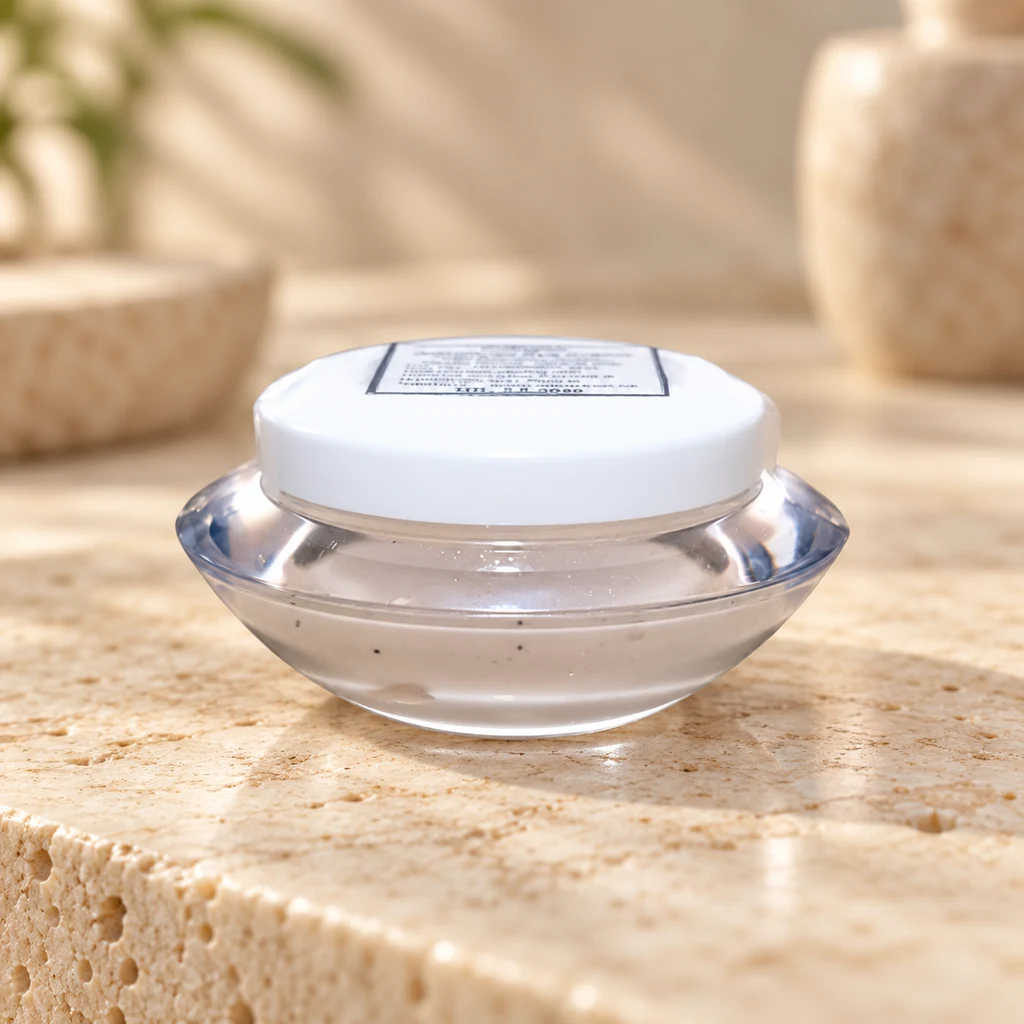 Collagen Advanced Anti-Ageing Eye Crème — Diana's product in a warm stone editorial setting
