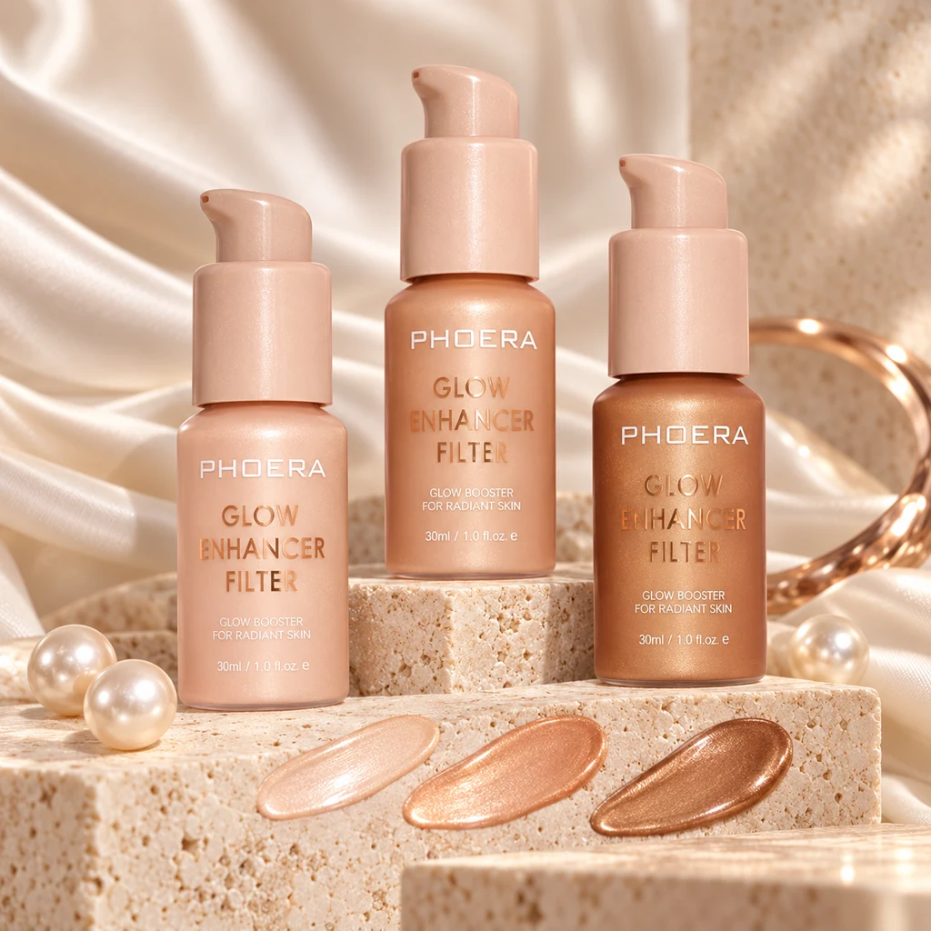 PHOERA Natural Glow Enhancer Filter in original PHOERA packaging, premium Katjiepiering editorial photograph